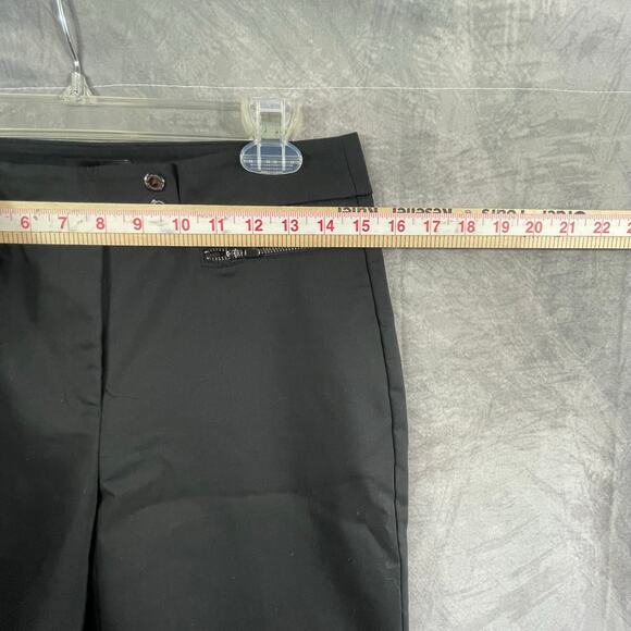 White House Black Market WHBM black 12" Bermuda shorts sz 4 zip pockets buttons - Picture 10 of 16